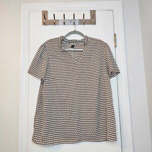 SHEIN Ruffled V-Cut Blouse